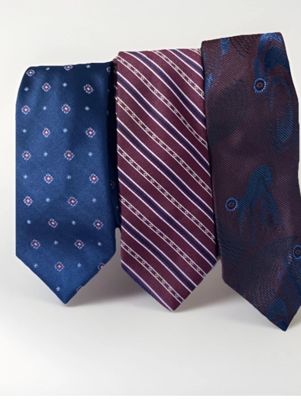 Starcy LTD Men's Polyester Clip On Necktie Set of 3
